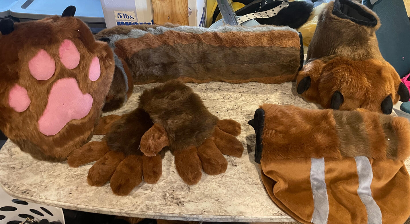Foam Core Tail, Monster Paws, Arm Sleeves with Wings, Planti Feet Paws